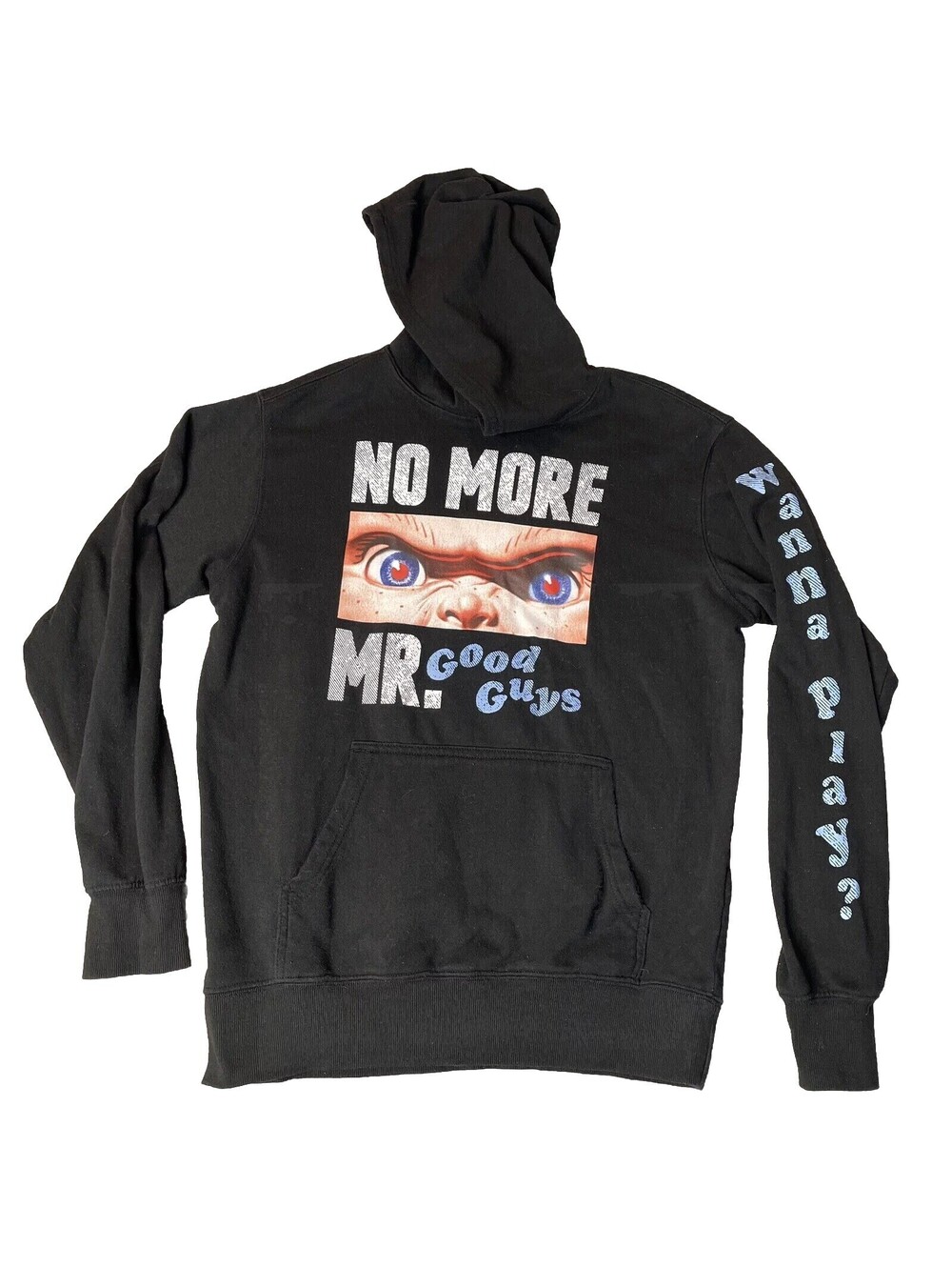 Chucky Hoodie Medium No More Mr Good Guys Wanna Play Black
